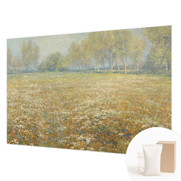 Fototapet til børn med motiv af et blomstrende felt