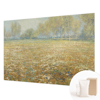 Fototapet til børn med motiv af et blomstrende felt