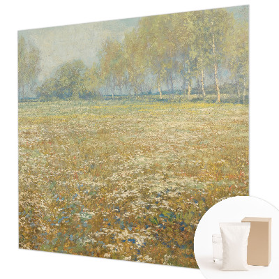Fototapet til børn med motiv af et blomstrende felt