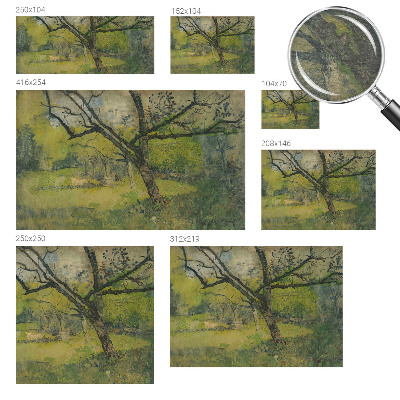 Fotovæg soveværelse Grønt landskab