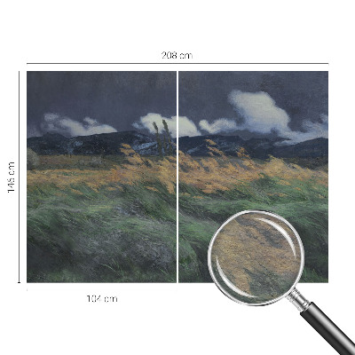 Modern fototapet Blæst græs