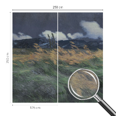 Modern fototapet Blæst græs