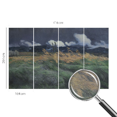 Modern fototapet Blæst græs