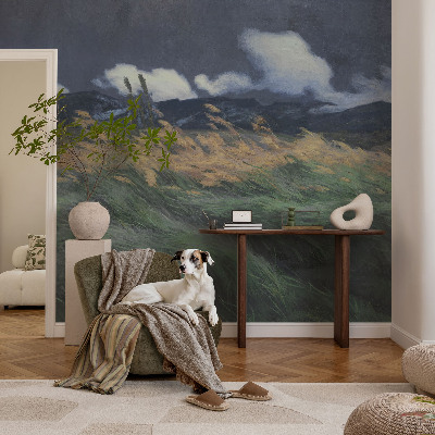 Modern fototapet Blæst græs