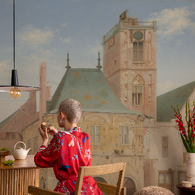 Høj kvalitet fototapet med motiv af et historisk rådhus
