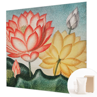Fototapet med motiv af lotusblomster