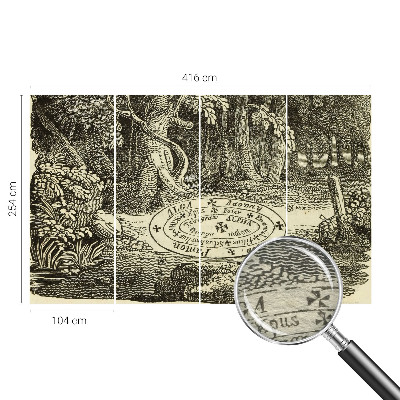Vlies fototapet med motiv af en magisk cirkel
