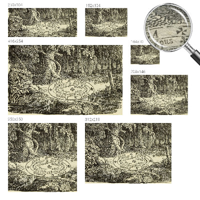 Vlies fototapet med motiv af en magisk cirkel