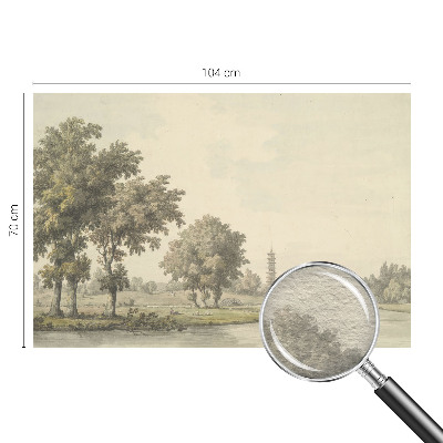 Fotovæg stue En stille park