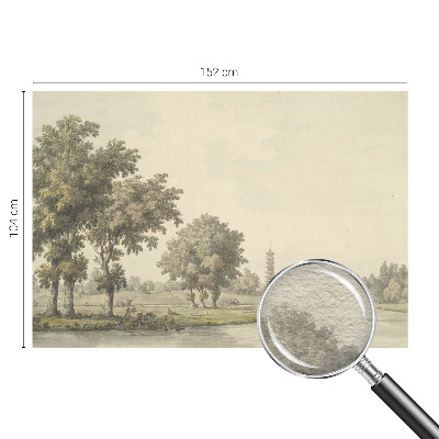 Fotovæg stue En stille park