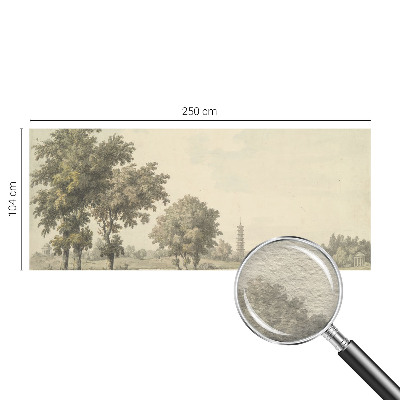 Fotovæg stue En stille park