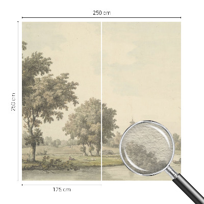 Fotovæg stue En stille park