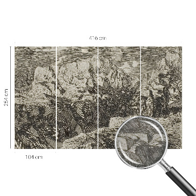 Fototapet soveværelse Bjerglandskab