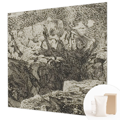 Fototapet soveværelse Bjerglandskab