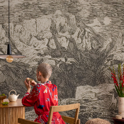 Fototapet soveværelse Bjerglandskab