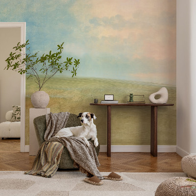 Fotovæg stue Pastelfelter