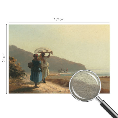 Fotovæg soveværelse En gåtur ved kysten