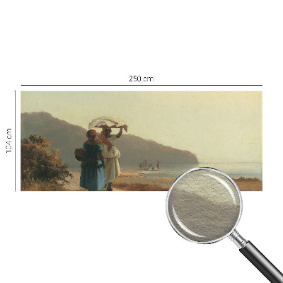 Fotovæg soveværelse En gåtur ved kysten