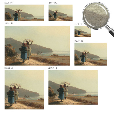 Fotovæg soveværelse En gåtur ved kysten