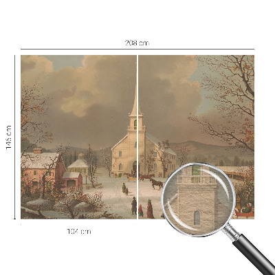 Modern fototapet Vinterlandskab