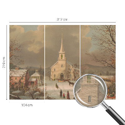 Modern fototapet Vinterlandskab