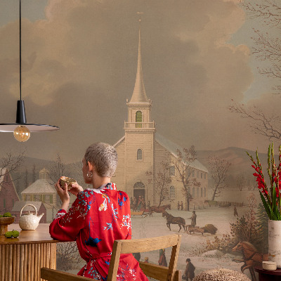 Modern fototapet Vinterlandskab