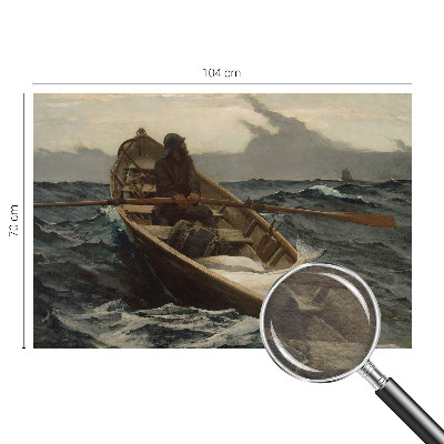 Høj kvalitet fototapet med motiv af en fisker på havet