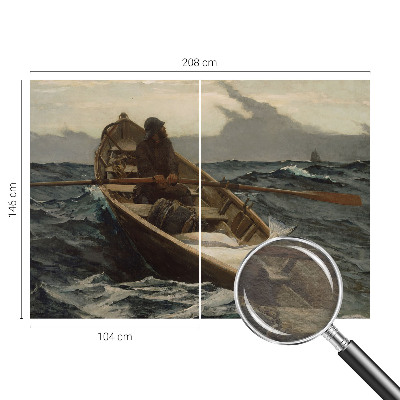 Høj kvalitet fototapet med motiv af en fisker på havet