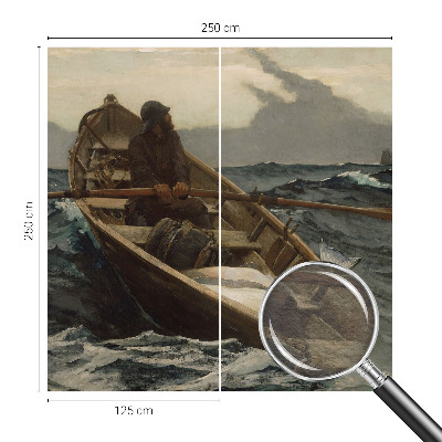 Høj kvalitet fototapet med motiv af en fisker på havet