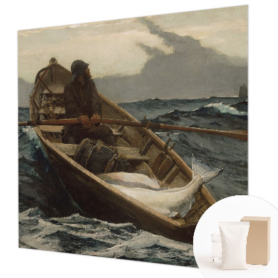 Høj kvalitet fototapet med motiv af en fisker på havet