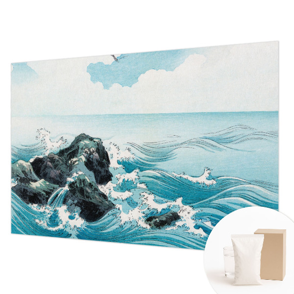 3D fototapet med motiv af en havscene