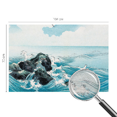 3D fototapet med motiv af en havscene