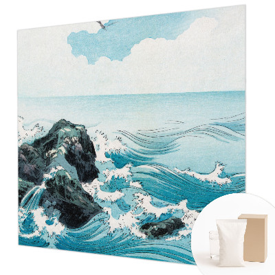 3D fototapet med motiv af en havscene