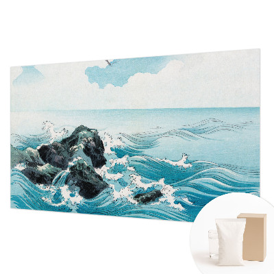 3D fototapet med motiv af en havscene
