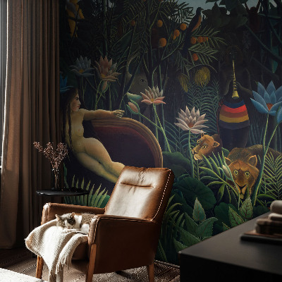 Vlies fototapet med et eksotisk junglemotiv