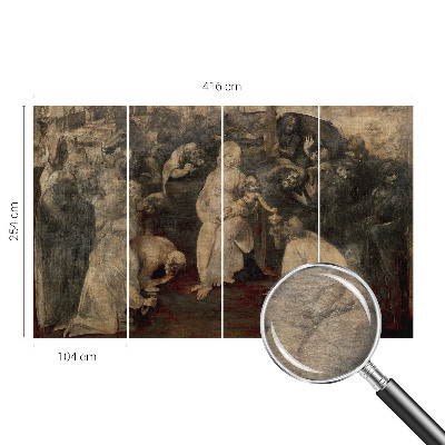 Non-woven fototapet med motiv af et åndeligt møde