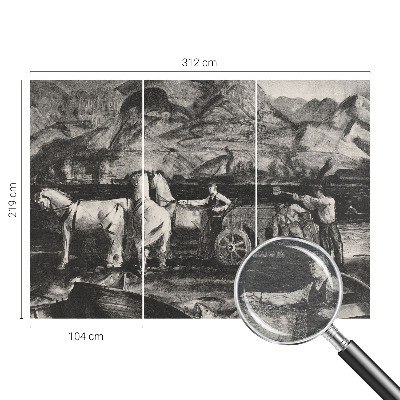 Væg tapet Landsbyscene