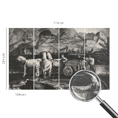 Væg tapet Landsbyscene