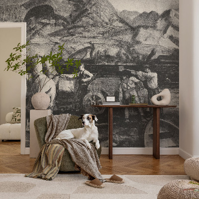 Væg tapet Landsbyscene