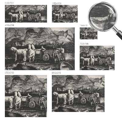 Væg tapet Landsbyscene