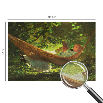 Fotovæg stue Afslapning i en hængekøje