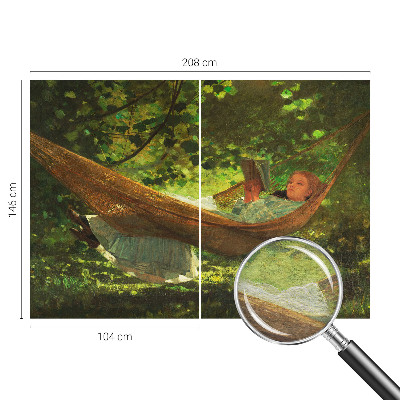 Fotovæg stue Afslapning i en hængekøje