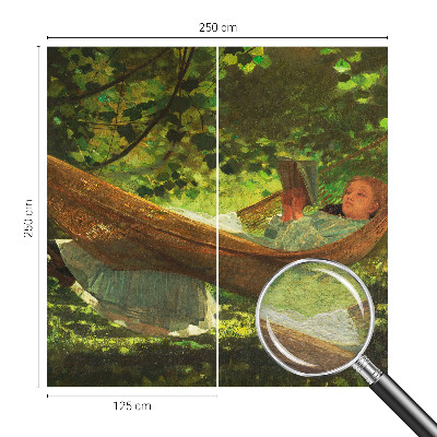 Fotovæg stue Afslapning i en hængekøje