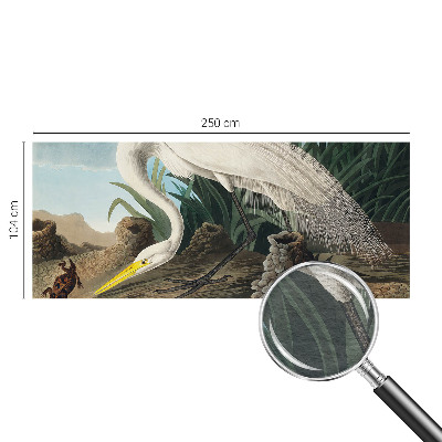 Fotovæg soveværelse Majestætisk hejre