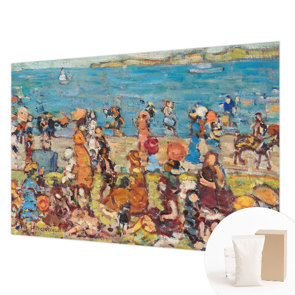 Stor fototapet med en strandscene