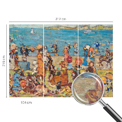 Stor fototapet med en strandscene