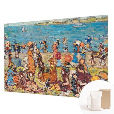 Stor fototapet med en strandscene