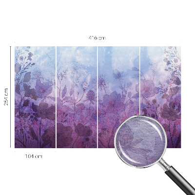 Vlies fototapet med pastelblomster