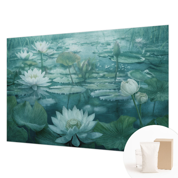 Non-woven fototapet med motiv af vandblomster