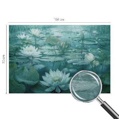 Non-woven fototapet med motiv af vandblomster